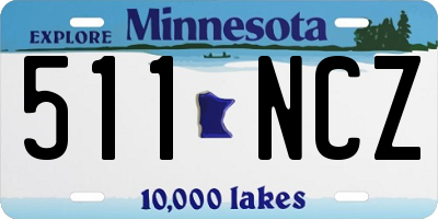 MN license plate 511NCZ