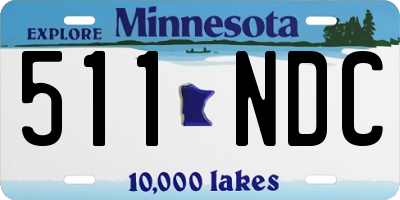 MN license plate 511NDC