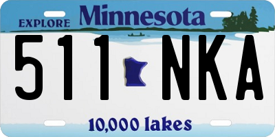 MN license plate 511NKA