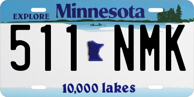 MN license plate 511NMK