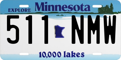MN license plate 511NMW