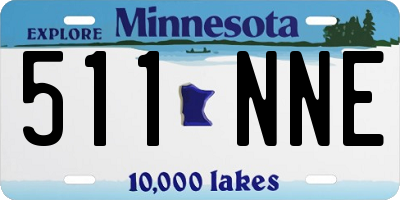 MN license plate 511NNE