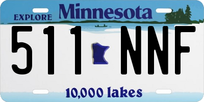 MN license plate 511NNF