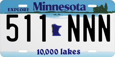 MN license plate 511NNN