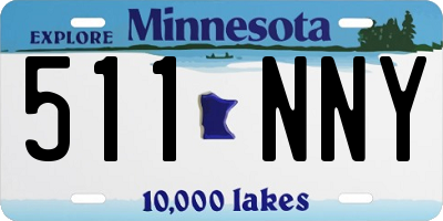 MN license plate 511NNY