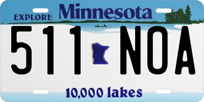 MN license plate 511NOA