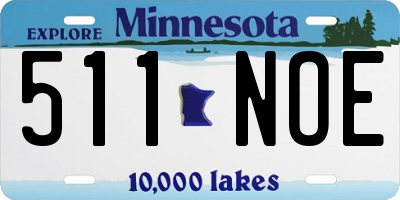 MN license plate 511NOE