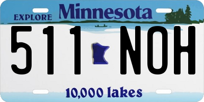 MN license plate 511NOH
