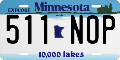 MN license plate 511NOP