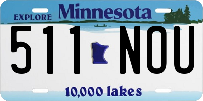 MN license plate 511NOU