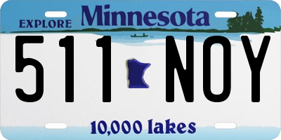 MN license plate 511NOY