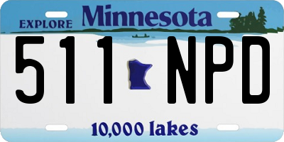 MN license plate 511NPD