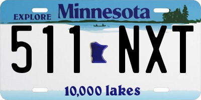 MN license plate 511NXT