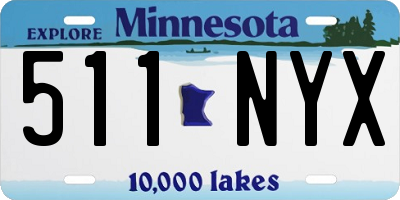 MN license plate 511NYX