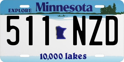 MN license plate 511NZD