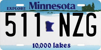 MN license plate 511NZG