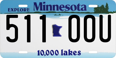 MN license plate 511OOU