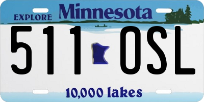 MN license plate 511OSL
