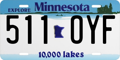 MN license plate 511OYF