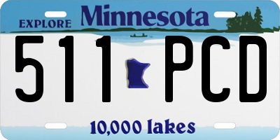 MN license plate 511PCD
