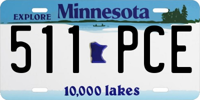 MN license plate 511PCE