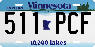 MN license plate 511PCF