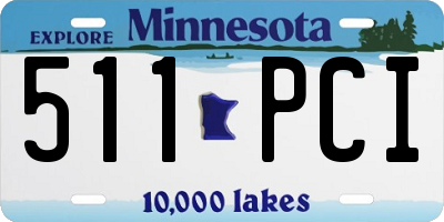 MN license plate 511PCI