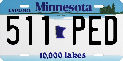 MN license plate 511PED