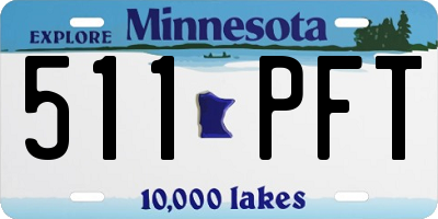 MN license plate 511PFT