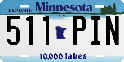 MN license plate 511PIN