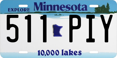 MN license plate 511PIY
