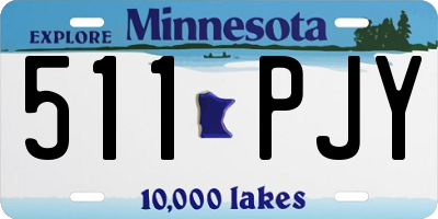MN license plate 511PJY