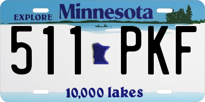MN license plate 511PKF