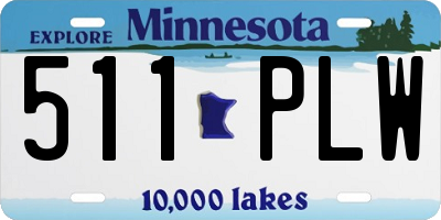 MN license plate 511PLW