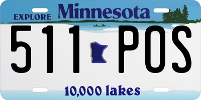 MN license plate 511POS