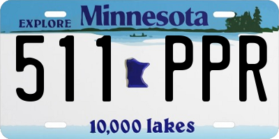 MN license plate 511PPR
