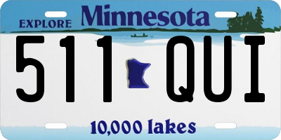 MN license plate 511QUI