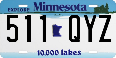 MN license plate 511QYZ