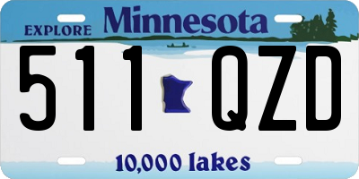 MN license plate 511QZD