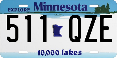 MN license plate 511QZE