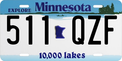 MN license plate 511QZF