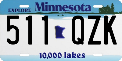 MN license plate 511QZK
