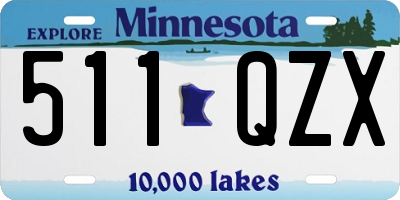 MN license plate 511QZX