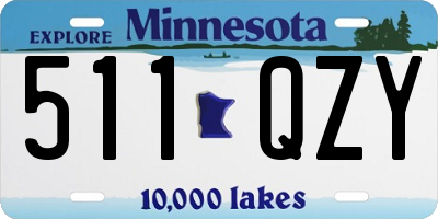 MN license plate 511QZY