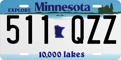 MN license plate 511QZZ