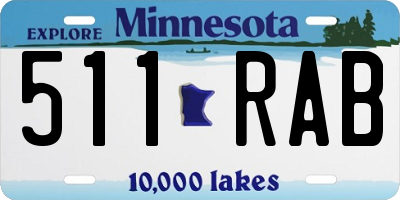 MN license plate 511RAB