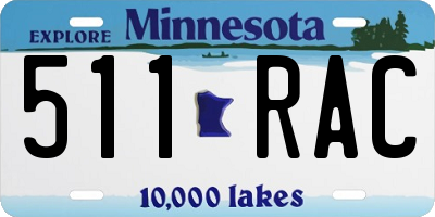 MN license plate 511RAC