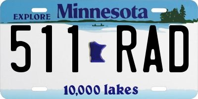 MN license plate 511RAD