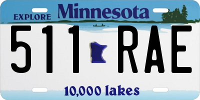 MN license plate 511RAE
