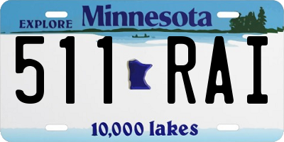MN license plate 511RAI